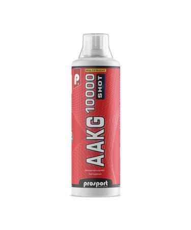 Prosport AAKG 10 000 SHOT 500ml bottle with vitamin B6 amino acids and caffeine flavour: multifruit