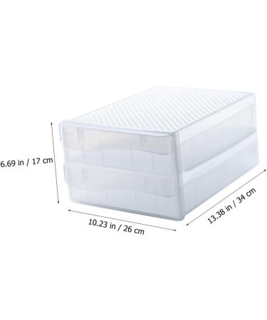 Serving Tray 2pcs Egg Storage Box Clear Container Countertop Egg Transparent Egg Holder re-usable White 26x34x17cm - Buy Online on GoSupps.com
