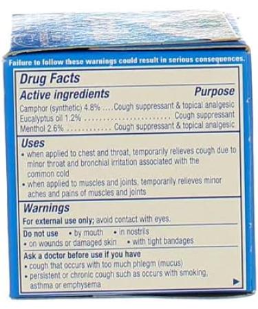 VapoRub 1.76 oz Jar - Fast-Acting Relief for Cold and Flu Symptoms - Buy Online on GoSupps.com