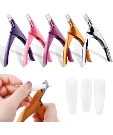 Professional Nail Art Clipper Special Type U Word False Tips Edge Cutters Manicure Colorful Stainless Steel Nail Art Tools Trimmer(Fuchsia) - Buy Online on GoSupps.com