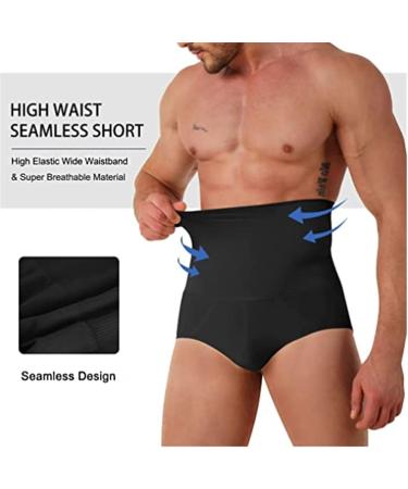OLIns Men's Compression Tummy Control Shorts | High Waist Body Shaper & Slimming Girdle Pants | XXL White Shapewear - Buy Online on GoSupps.com