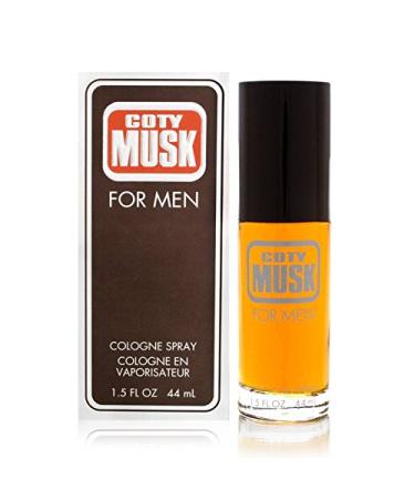 COTY MUSK MEN COTY COLOGNE SPRAY 1.5 OZ (M) Possesses a blend of an oriental mix of citrus, amber and musk, drying down to fragrant woods. It is recommended for evening wear. 1.5 Fl Oz (Pack of 1)
