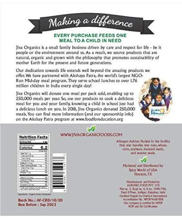 Jiva Organic Green Cardamom Pods Whole - Non-GMO - Premium Quality - 3.5 oz Bag - Buy Online on GoSupps.com