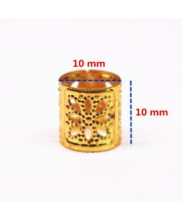 50 Pieces Gold Aluminum Dreadlocks Beads - Metal Hair Decoration & DIY Braiding Accessories - Buy Online on GoSupps.com