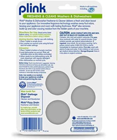 Plink Washer & Dishwasher Freshener Pack - Stain Remover & Odor Eliminator - 12 Count - Buy Online on GoSupps.com