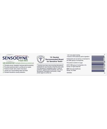 Buy Sensodyne Toothpaste with Fluoride Fresh Mint 4 oz - Sensitive Teeth Care - Buy Online on GoSupps.com