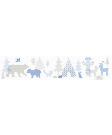 Lovely Label Indian Animals Ceiling Lamp for Kids - 30x20 cm Baby Room Decoration - Blue Beige Lampshade Included - Buy Online on GoSupps.com