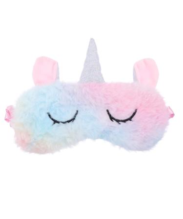 1pc Unicorn Eye Patch Unicorn Light Blocking Sleeping Blindfold Mask Lovely Eyeshade Sleep Mask Meditation Eye Cover Eye Rest Shade Cute Girl Heart Plush Facial Mask Travel 1 Count (Pack of 1) Colorful
