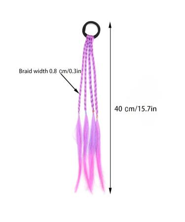 AirXing 6pcs Colorful Braided Wigs Ponytail Headbands for Kids Girls - Hair Extensions & Accessories (6 Colors-A) - Buy Online on GoSupps.com