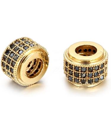 DIYEAH 10 Pcs Crystal Beads Black Ab Rhinestones Rhinestone Loose Bead Charm Bracelet Crystals Bracelet Black Rhinestones Bracelet Accessories Craft Micro Setting Metal Beads Goldenx2pcs 0.6*0.6cmx2pcs - Buy Online on GoSupps.com