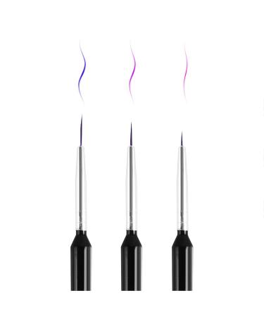 Olakin Nail Design Brush Set | 3 Professional Fine Brushes & Nail Polish Pens for DIY Nail Art - International Shipping Available - Buy Online on GoSupps.com