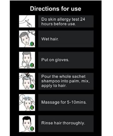 400ml Permanent Black Hair Dye Shampoo with Natural Ingredients | Ammonia-Free Men and Women's Black Hair Dye - Buy Online on GoSupps.com