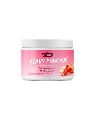 Gymqueen Flavy Powder 200g taste powder chunky white chocolate-earthberry cake calorie reduced flavor powder for sweet baking and refining food and drink chunky white chocolate strawberry locations (1 Pack)