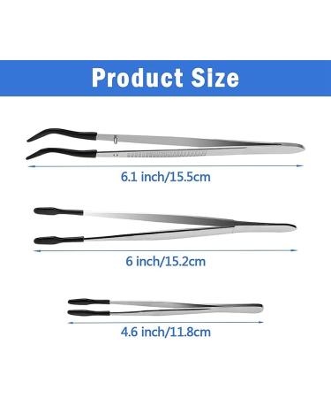 Echwave 3 Non-marking Silicone Tweezers Rubber Bent Ends Flat Tweezers Laboratory Tweezers - Buy Online on GoSupps.com