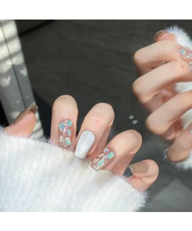 New Year Gold Handmade Wearable Nail Enhancement Removable False Nail Patch(Gold UltraShort M) - Buy Online on GoSupps.com