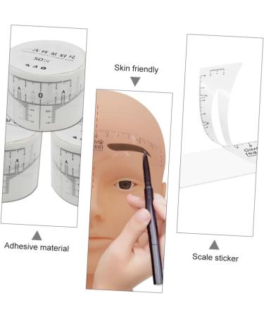 Housoutil 1 Roll Disposable Ruler Stickers Reusable Eyebrow Ruler Disposable Eyebrow Ruler Make up Tool - Buy Online on GoSupps.com