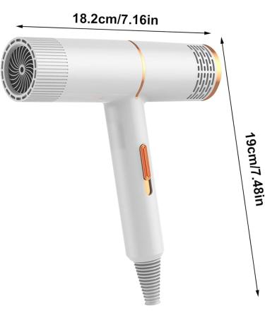 Electric Professional Hair Dryer Multi-Color Electric Hair Dryer High-Power Electric Hair Dryer High-Speed Lightweight Travel Hairdryer Home Hair Dryer 3 Mode Wet and Dry (White) - Buy Online on GoSupps.com