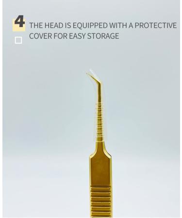 Meilaimdy Gold Eyelash Extension Tweezers - Precision Stainless Steel Straight Volume Tool for 2D-6D Fans & False Lash Clusters - Buy Online on GoSupps.com