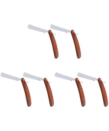 Frcolor 6 STK razor Rasieradoras Para Hombres Maquinilla de Afeitar Para Hombre Razor blades for men m quina de afeitar para hombre wooden handles men straight adjust wooden 19cmx3pcs braunx3st