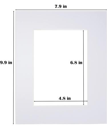 Egofine 8x10 White Picture Mats Pack of 14 - Acid Free, Bevel Cut, 1.2mm Thickness - Frame Mattes for 5x7 Photos - Buy Online on GoSupps.com
