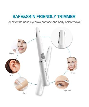 Nasal Hair Trimmer & Eyebrow Trimmer - Precision Touch Beauty Painless Nose Hair Cutter for Men & Women - AG-1458W (White) - Buy Online on GoSupps.com