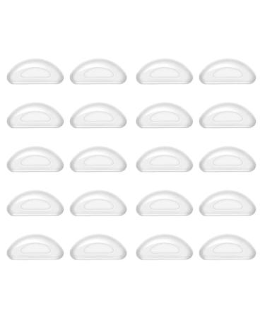 Beejune 10 pairs of silicone nose pads glasses nasal pads self -adhesive glasses pads self -adhesive nose pads nose pads glasses self -adhesive glasses pads for glass sunglasses (transparent)