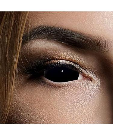 Leo Eyes Black Sclera Contacts - 1 Pair D-22mm for Halloween Cosplay & LARP - Zombie & Vampire Effects - Buy Online on GoSupps.com
