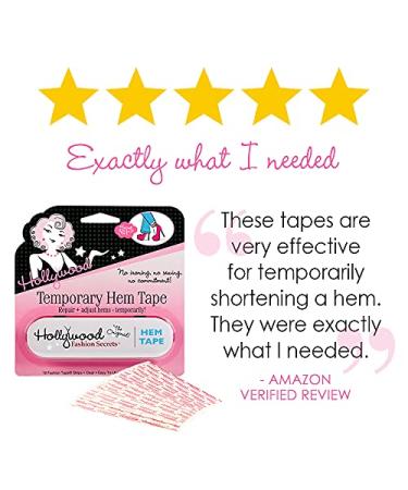 Hollywood Fashion Secrets Temporary Hem Tape | 18 Fabric-Friendly Adhesive Strips - Buy Online on GoSupps.com