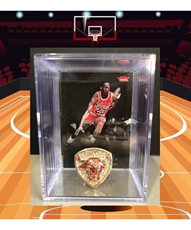 Chicago Bulls Replica NBA 1993 Championship Ring Shadowbox w/Michael Jordan Card