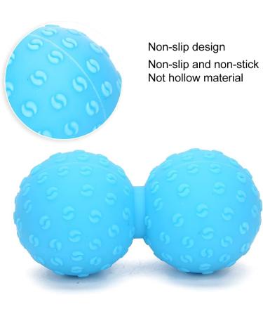 Double Massage Balls for Myofascial Relaxation | Peanut-Shaped Lacrosse Roller for Back Neck Foot & Shoulder - Blue - Buy Online on GoSupps.com