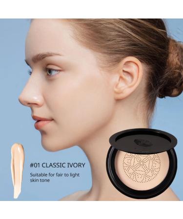 Air Cushion CC Cream Foundation Makeup BB Cream Makeup Color Correcting CC Cream Tattoo Cover Up Makeup Natural Full Coverage Foundation Moisturizing Concealer Brighten Even Skin Tone #01 #01 CLASSIC IVORY - Buy Online on GoSupps.com