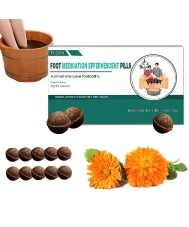 2023 New Foot Medication Effervescent Pills Essential Oil Footbath Effervescent Tablets Foot Bath Soak Relax Massage (2 Box)
