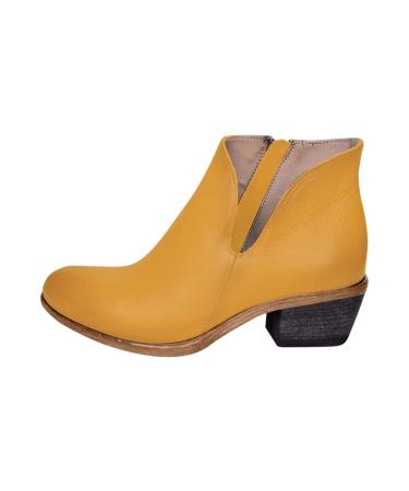 Winter And Autumn Fashion New Boots for Women, Slim Zipper Low Heel Ankle Boots, Casual Solid Color Cowboy Boots, Comfortable Simplicity Round Toe Western Boots, Winter Boots Knight Boots Work Boots