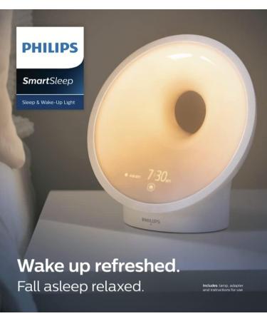 PHILIPS SmartSleep Wake-Up Light with Simulated Sunrise & Sunset | Multiple Lights & Sounds for Relaxation | HF3650/60 - Buy Online on GoSupps.com