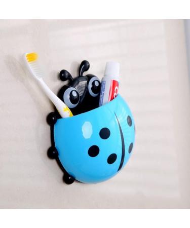 Angoily Ladybug Sucker Toothbrush Holder - Cute Cartoon Suction Cup for Kids' Bathroom - Durable Toothbrush Holder for Children - Buy Online on GoSupps.com