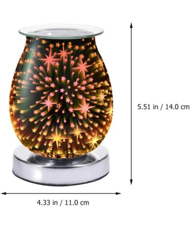 Yule Essential Oil Diffuser - 3D Glass Star Electric Wax Melter Night Light | Touch Control Aroma Lamp for Bedroom & Office (US Plug) | Decorative Fragrance Diffuser in Assorted Colors - Buy Online on GoSupps.com
