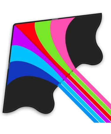 Stoie's Giant Rainbow Delta Kite for Kids Ages 4-12 | Large Beach Kite for Adults | Stunt Kite Easy to Fly | Best Flying Kite for Beginners & Toddlers - Buy Online on GoSupps.com