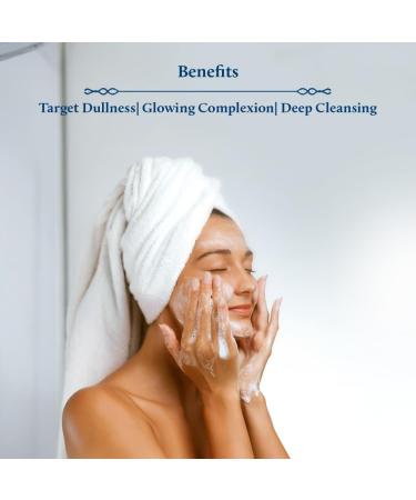 Blue Nectar Gold Swaran Bhasam Face Wash for Glowing Skin | Ayurvedic Gentle Cleanser for Oily & Dry Skin | Gold face wash for woman & Men (10 Herbs 3.38 Fl Oz) 3.4 Fl Oz (Pack of 1) - Buy Online on GoSupps.com