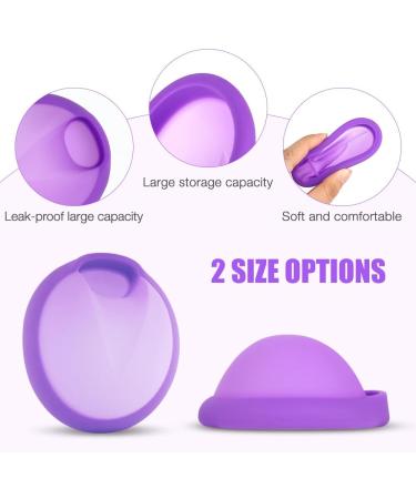 PLLype Menstrual Disc - Leak-Proof Silicone Menstrual Cup | Reusable Tampon Alternative for Sports Swimming & Yoga | S+L Size in Purple - Buy Online on GoSupps.com