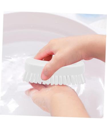 PLAFOPE Nail Brush Fingernail Clean Handle Fingernail Scrubber Finger Nail Scrubber Nail Scrubbing Brush Cleaning Brush Shoes Cleaner Shoe Cleaner White Food Grade Polyester Cleaning Ball 11.5x5cm White - Buy Online on GoSupps.com