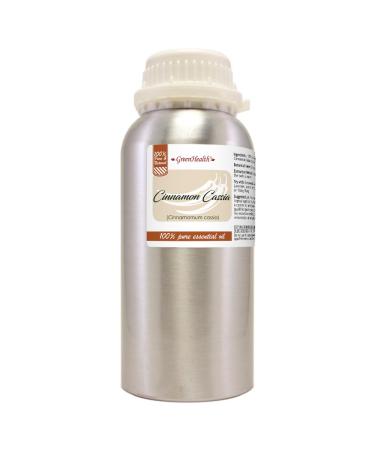 Cinnamon Cassia Essential Oil 16 fl oz (473 ml) Aluminum Bottle w/Plug Cap 100% Pure Essential Oil GreenHealth