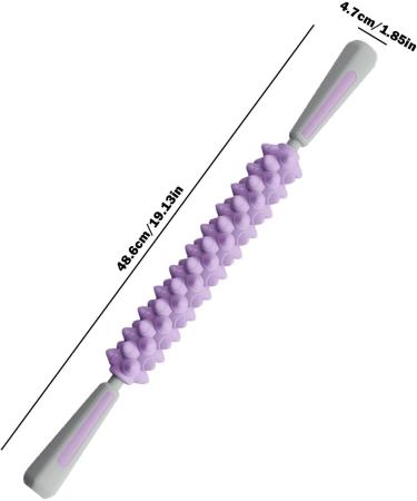 Muslalo Massagestab - Muscle Massage Body Stick for Women | Relaxing Neck & Thighs Massager | Multifunctional Roller for Gym School & Yoga - Purple - Buy Online on GoSupps.com