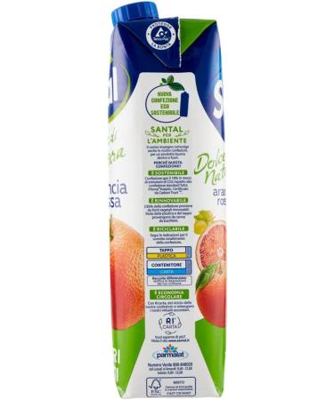 Parmalat Santal Fruit Juice Red Orange Sweet by Nature Zero Added Sugar Orange fruit juice blood zero added sugar Tetrapack 1000 ml - Buy Online on GoSupps.com