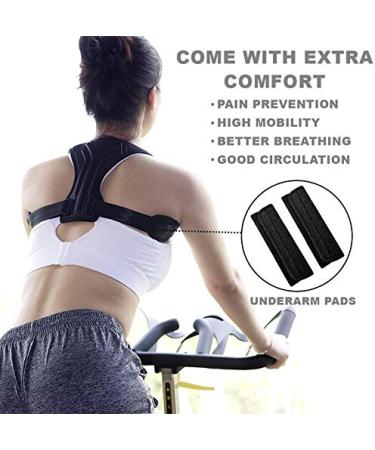 Posture Corrector Posture Corrector Back Brace Shoulder Back Support Belt Shoulder Posture Adjust Magnetic Therapy For Back Brace (Black M) Better life Black S - Buy Online on GoSupps.com