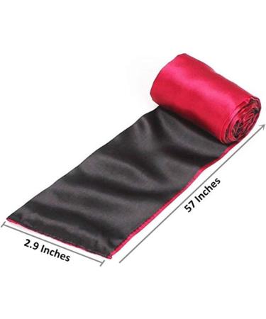 Soft Silk Satin Eye Mask Blindfold - Comfortable Adjustable Sleeping Masks (2pcs Red) for Travel & Shift Work - Buy Online on GoSupps.com