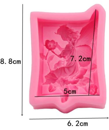 2pcs Candle D Ice Fairy Molds Pink Baking Flower Cream Mousse Gadget Chocolate Home DIY Creative Silicone Decorating Fondant Tool for Pudding Cake - Buy Online on GoSupps.com