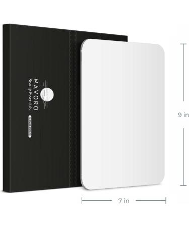 Unbreakable 7x9in Acrylic Shower Mirror with 3M Adhesive - Fogless and Safe for Kids - Frameless Design - Buy Online on GoSupps.com