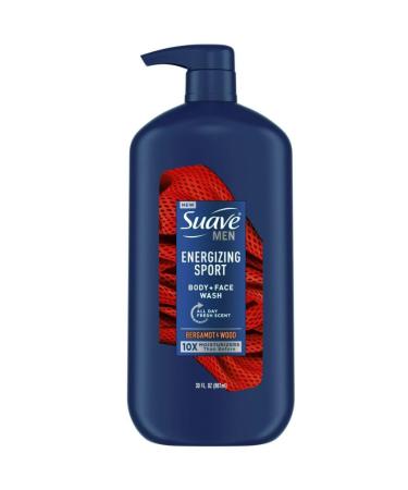 Suave Men Face & Body Wash Energizing Sport All Skin Types 30 oz
