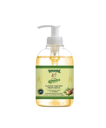L'Amande ALMOND - Concentrated liquid hand and body soap nourishing and gentle cleansing gel with aromatic and purifying organic essential oils from Umbria - Natural hand and body soap aroma