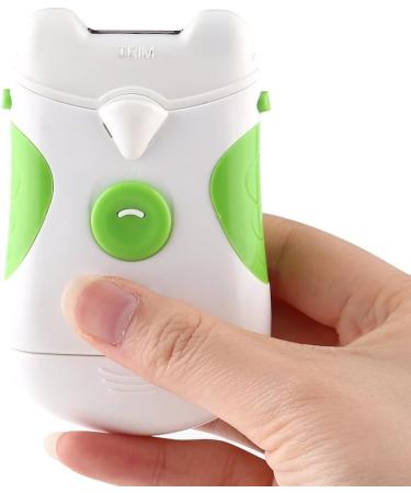 Wakects Electric Nail Clipper Innovative 2-in-1 Design Safe Touch Built-in Light Removable Head White and Green - Buy Online on GoSupps.com